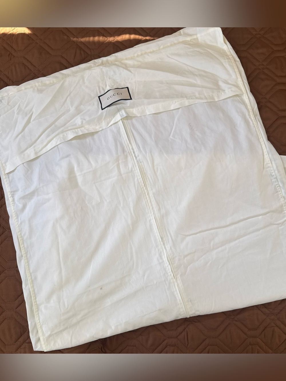 Gucci Fabric Garment Bag 42x25 Length Zipper Closure